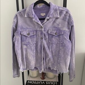 POL Lavender Corduroy Jacket